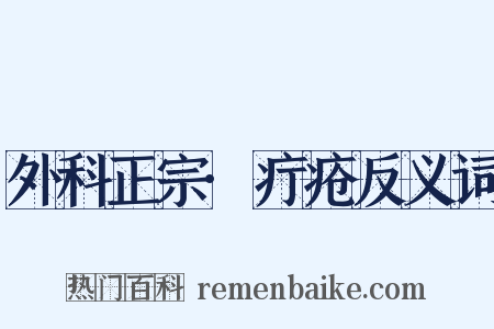 外科正宗·疔疮反义词是什么意思的图片
